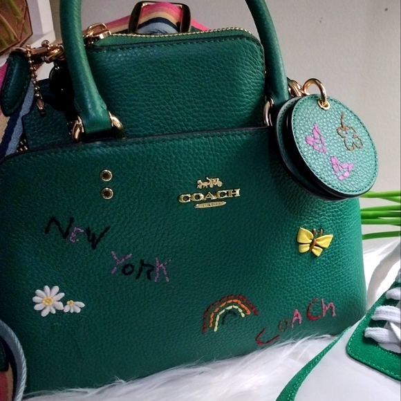 Coach mirror bag charm with Diary Embroidery - Picture 6 of 9